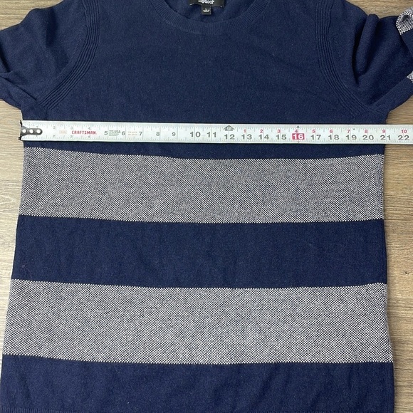 Banana Republic Women’s Filpucci Merino Wool Blue Gray Pullover Sweater, sz Med - Picture 5 of 9